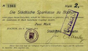 Gutschein - 2 Mark