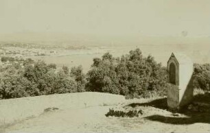 Antibes, Blick vom Leuchtturm auf Cap Antibes nach Norden auf die Stadt