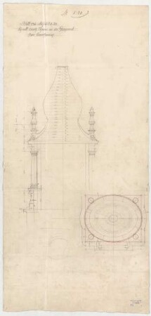 Thiersch, Friedrich von; München; Palais Bernheimer - Turm (Schnitt)