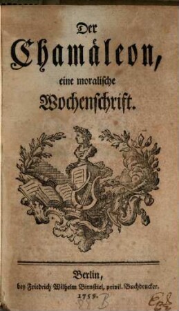 Der Chamäleon : eine moralische Wochenschrift, 1759, Nr. 1 - 18