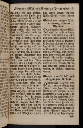 30-33, Gebet um Glück und Segen zur Berufsarbeit