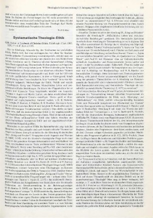 221-223 [Rezension] Gill, Robin, A textbook of Christian ethics