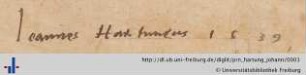 Autogramm (Aus: UB Freiburg, D 6118)