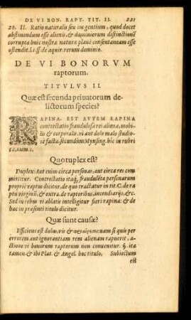 De Vi Bonorum raptorum. Titulus II.