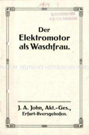 Der Elektromotor als Waschfrau.