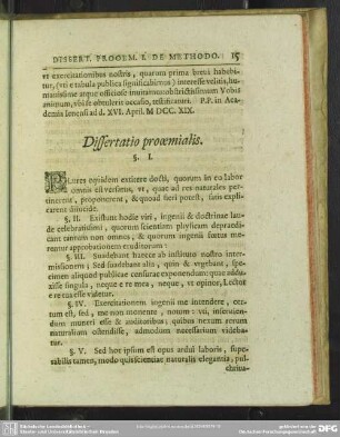Dissertatio prooemialis