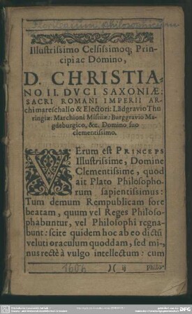 Florilegium philosophicum, sive autoritates Platonis, Aristotelis, Senecae, Boethii et aliorum philosophorum ...