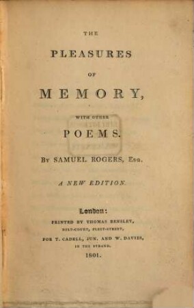 The pleasures of memory