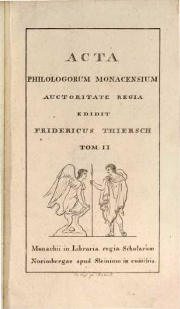 Acta philologorum monacensium. 2,1, 2,1. 1815