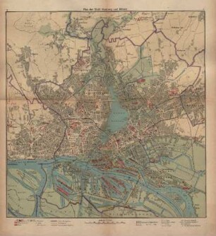 Plan der Stadt Hamburg und Altona