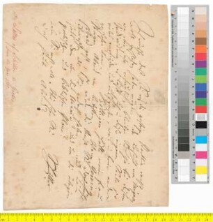 Brief von Schiller, Friedrich an Goethe, Johann Wolfgang von