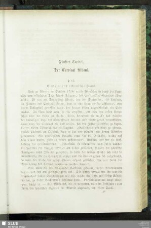 Fünftes Capitel. Der Cardinal Albani