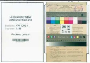 Entnazifizierung Johann Hinckers , geb. 05.03.1890 (Landwirt)