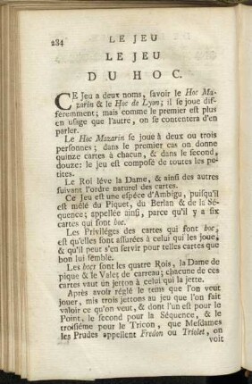 Le Jeu du Hoc.