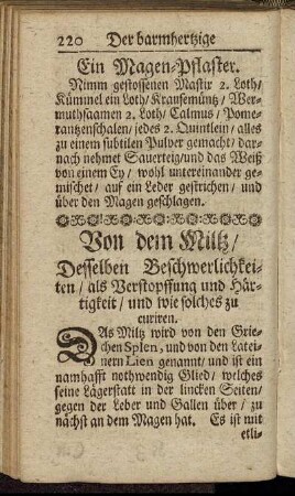 Von dem Miltz.