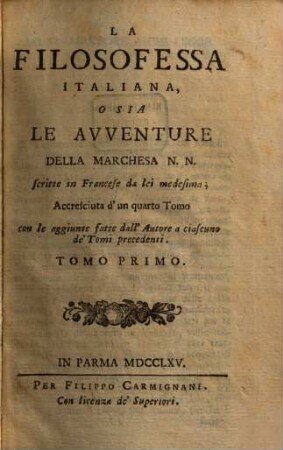 La filosofessa italiana, 1