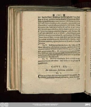 Caput III. De reticentia sociorum criminis.