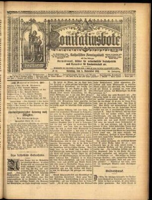Erste Ausgabe vom Sonntag, den 05. November 1911.