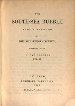 The south-sea bubble : a tale of the year 1720, 2