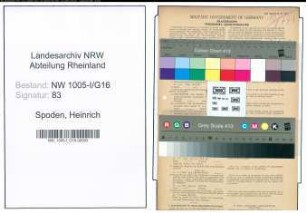 Entnazifizierung Heinrich Spoden , geb. 22.09.1919 (Kaufmannsgehilfe)