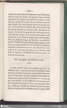XII. Traitement Des Minerais De Zinc