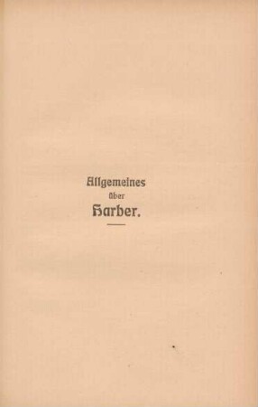 Allgemeines über Harber