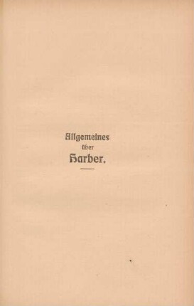 Allgemeines über Harber