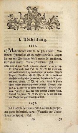 Druckstücke aus dem XV. Jahrhunderte, welche sich in der Bibliothek des regulirten Chorstiftes Beuerberg befinden