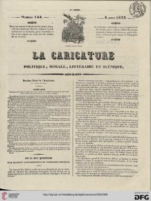 Numéro 144 (8 Août 1833)