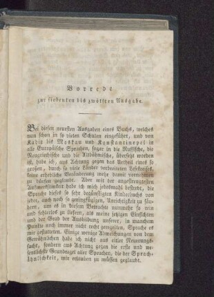 Vorrede zur siebenten bis zwölften Ausgabe.