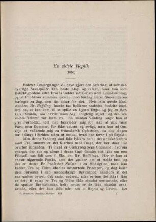 En sidste Replik (1866)