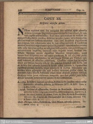 Caput XII. Scriptores adversus Atheos