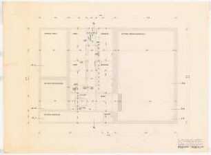 Physikalische Institute der Universität Köln: Beschleuniger Grundriss 1. Tiefkeller, 1:50