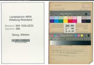Entnazifizierung Wilhelm Georg , geb. 04.07.1911 (Bergmann)