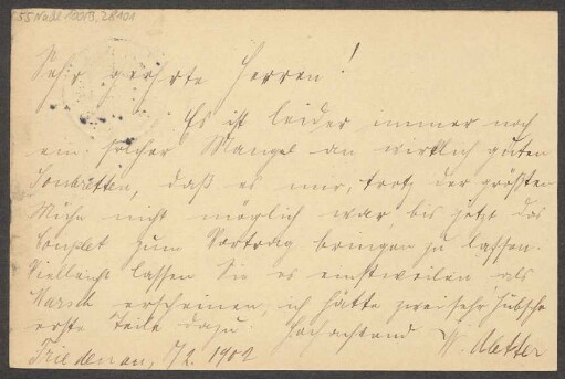Brief an B. Schott's Söhne : 08.02.1902