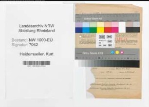 Entnazifizierung Kurt Heidemueller, geb. 19.03.1910 (Nervenarzt)