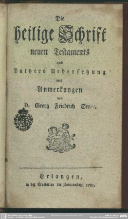 Die heilige Schrift neuen Testaments