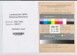 Entnazifizierung Kurt Hartwich, geb. 28.01.1902 (Rechtsanwalt)