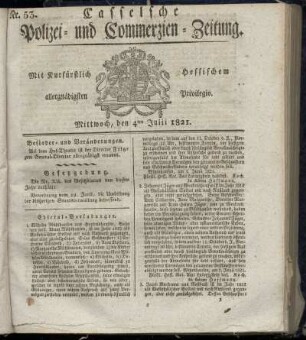 Nr. 53, Mittwoch den 4ten Julii. 1821