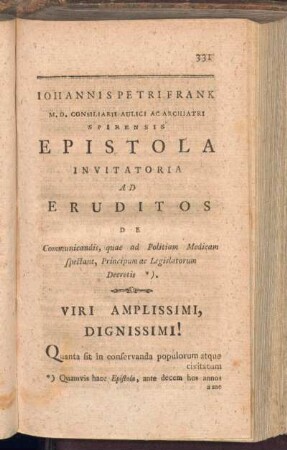 Epistola invitatoria ad eruditos de communicandis