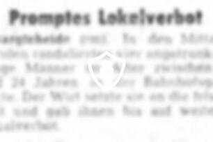 Promptes Lokalverbot