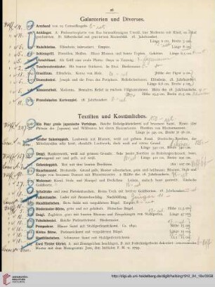 Galanterien und Diverses (Nr. 498-507)