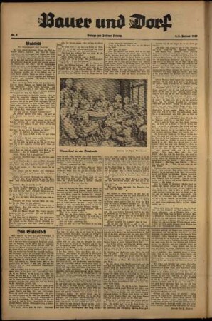 Vierte Ausgabe vom Samstag, den 02. Januar 1937.