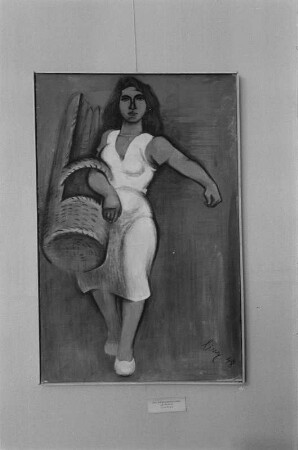 Ausstellung von Werken des aus Paris zurückgekehrten Malers Max Lingner : Gemälde "Das Bäckermädchen"