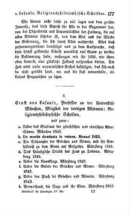 177-193 "Religionsphilosophische Schriften" von Ernst von Lasaulx