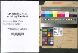 Entnazifizierung Johann Wildschrey , geb. 02.09.1905 (Haendler)