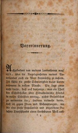 Beyträge zur Berichtigung der Urtheile über die jetzigen Stifthildesheimischen Angelegenheiten