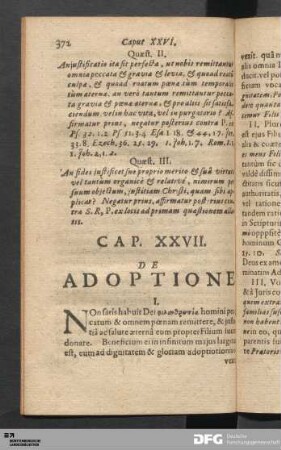 Cap. XXVII. De Adoptione.