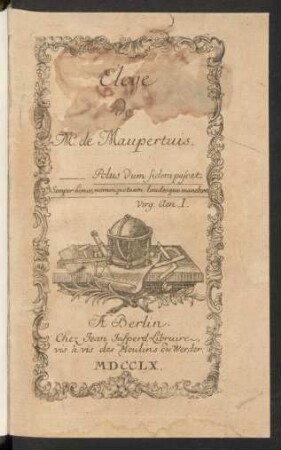Éloge de M. de Maupertuis