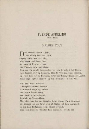 Fjerde Afdeling (1871-1872)